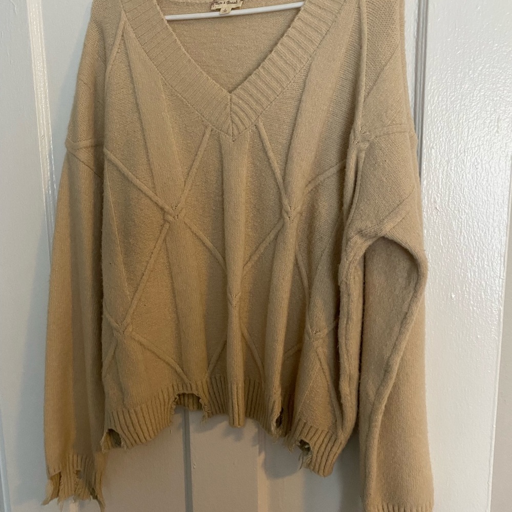 Hem & Thread distressed sweater